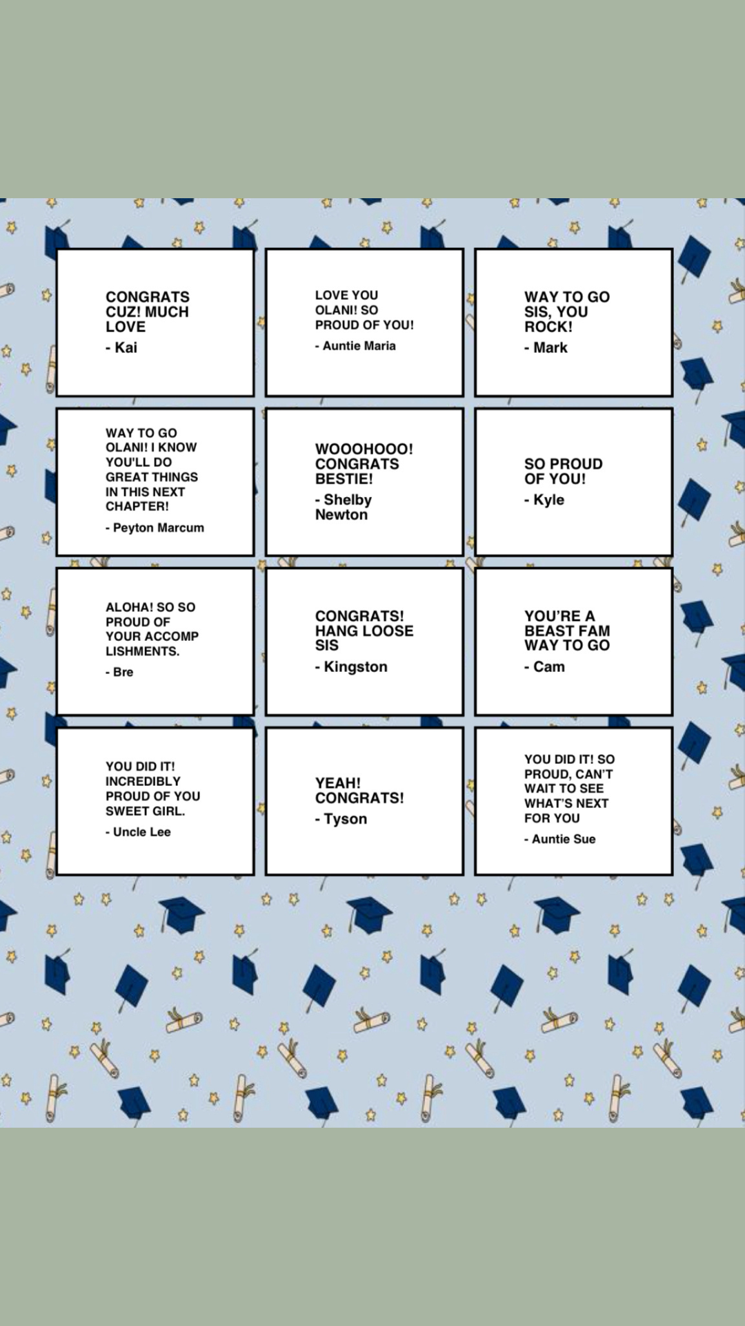 Note layout
